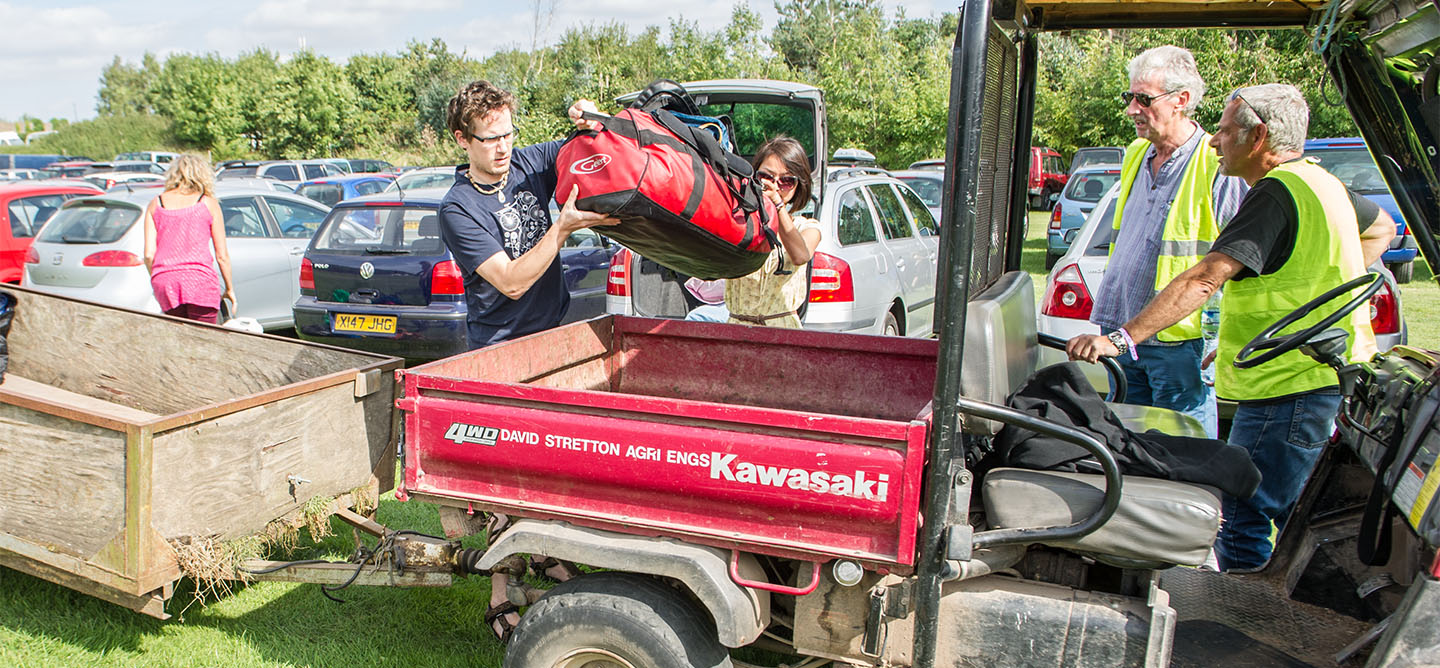 EASY TRANSFER FROM PARKING TO CAMPING AREA
